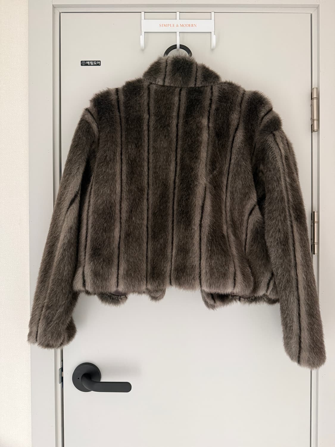 크롭 퍼자켓 상품이미지2