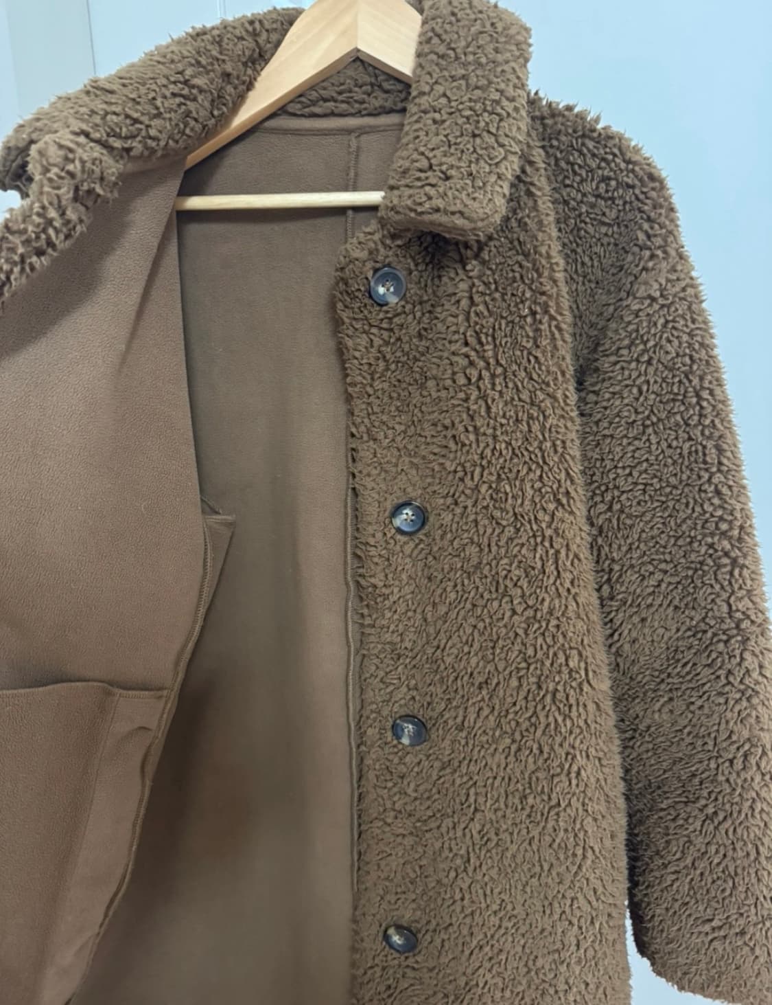 유니클로 뽀글이 롱코트 상품이미지4