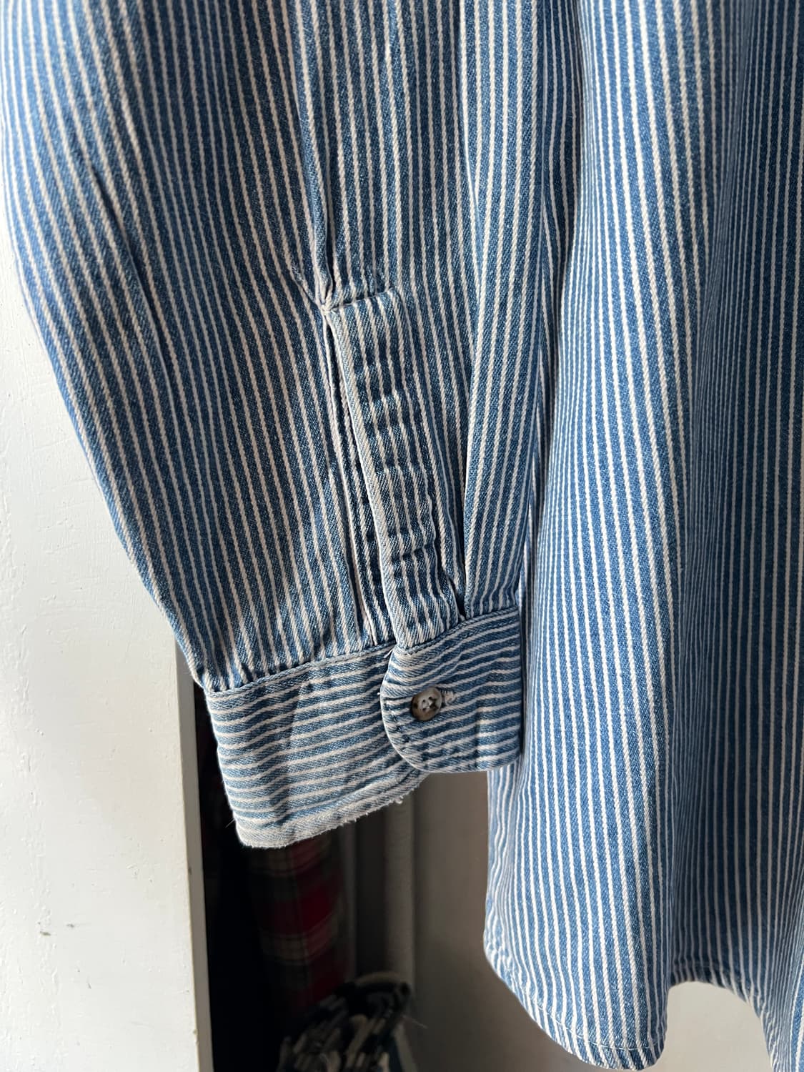 [L]90's OSH KOSH 오시코시 USA 히코리 워크 데님 셔츠 상품이미지5