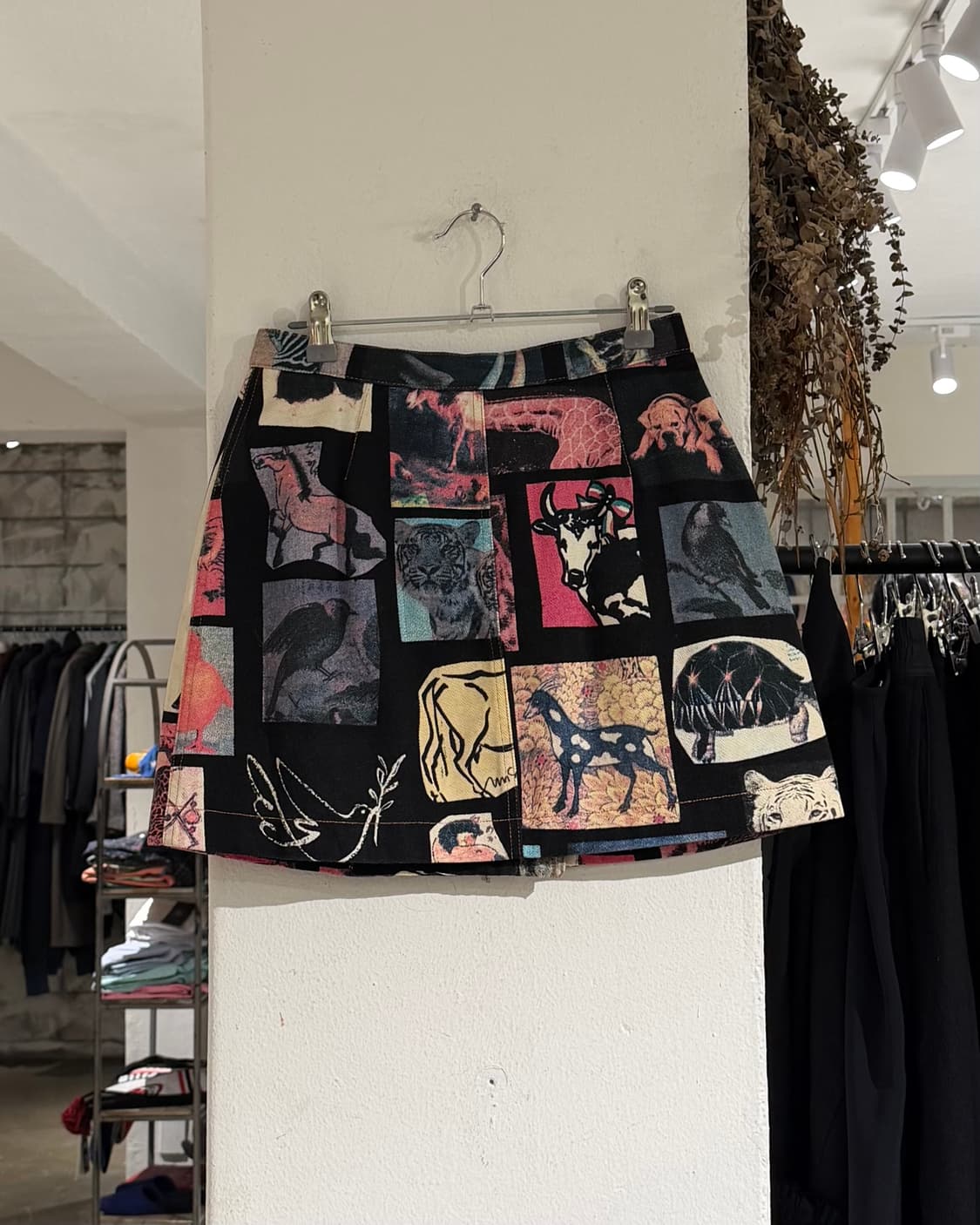 모스키노 진스 멀티컬러 애니멀 프린팅 미니스커트  상품이미지4