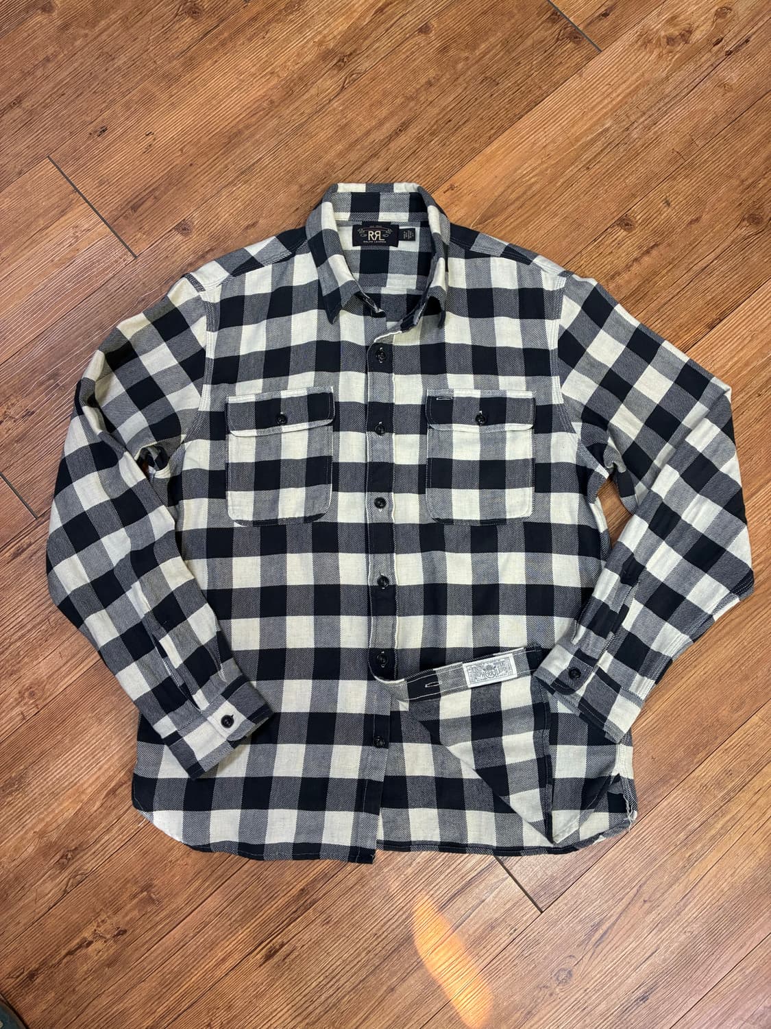 RRl 더블알엘 버팔로 체크 트윌 워크셔츠 L사이즈 상품이미지2