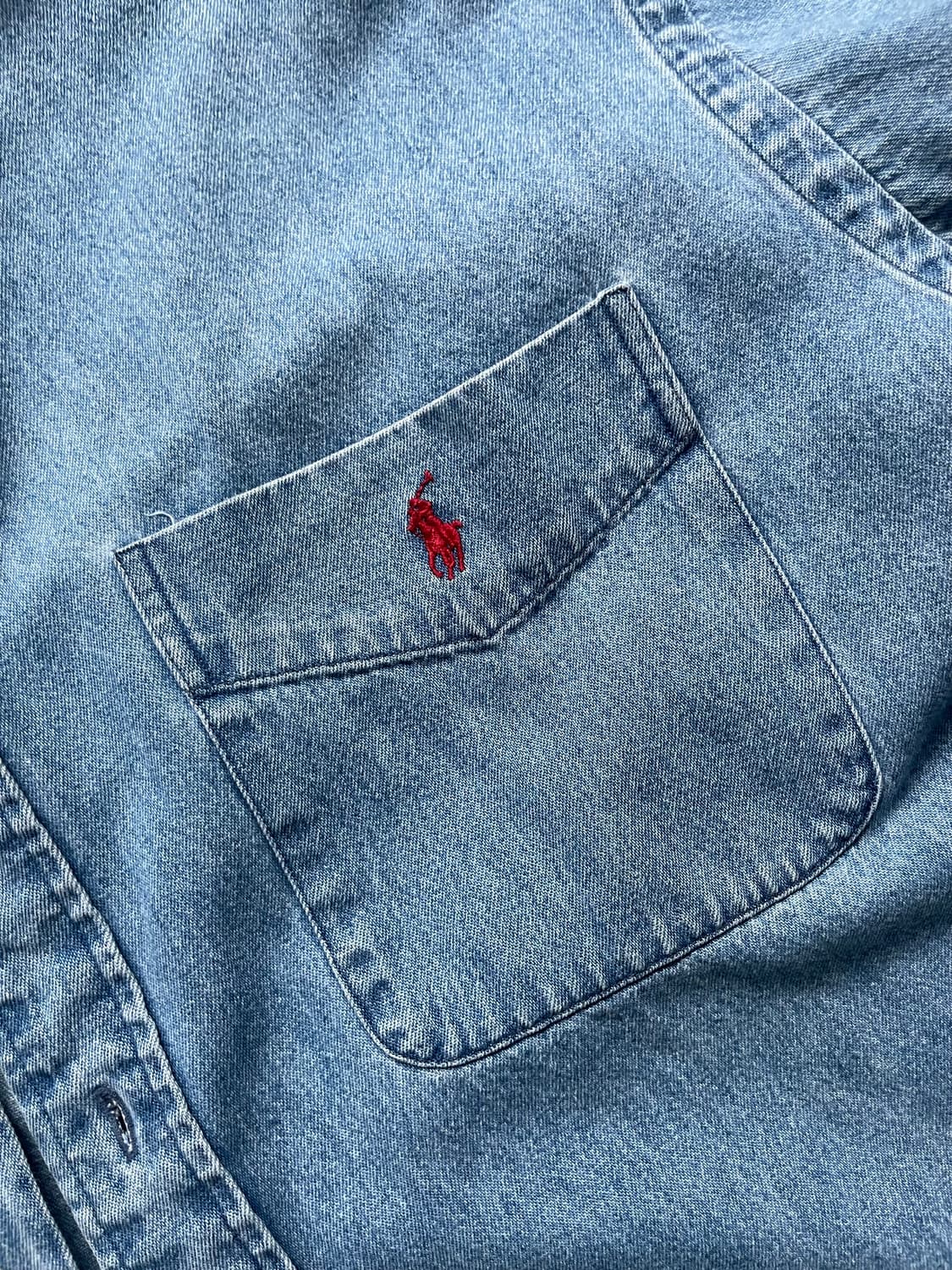 폴로 빅셔츠 데님 S (Big Shirt 랄프로렌 빅옥스포드) 상품이미지3