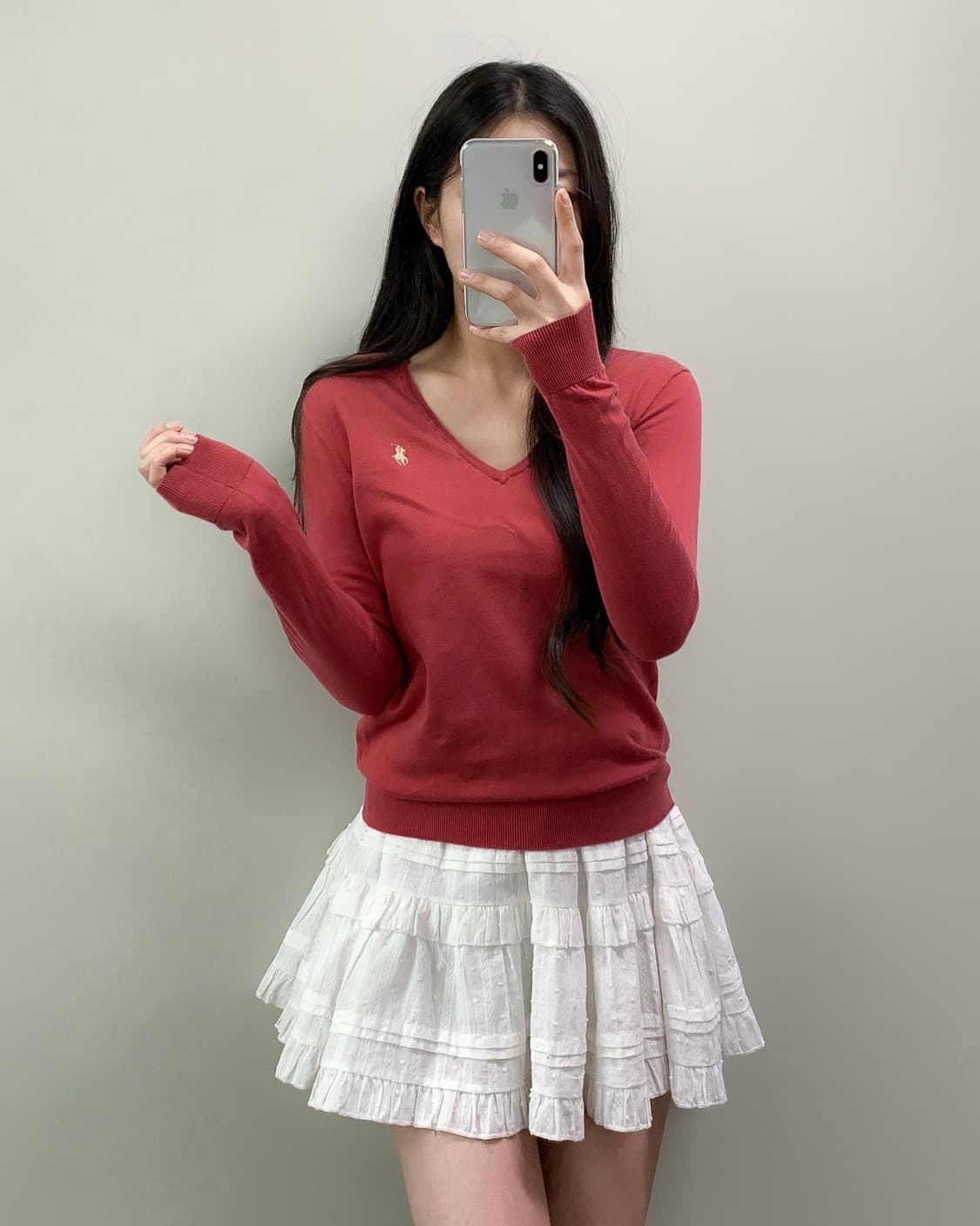 폴로 브이넥 니트 상품이미지2