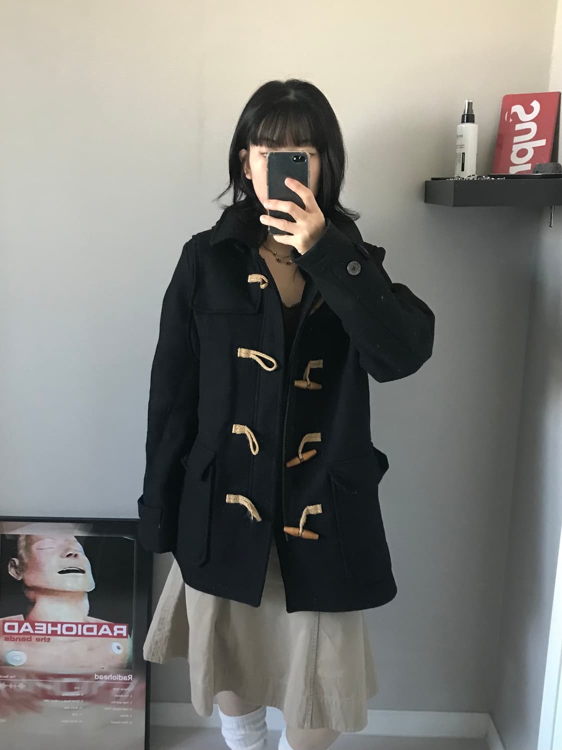 타미힐피거 일본라인 여성 떡볶이 울 후드 코트 상품이미지5