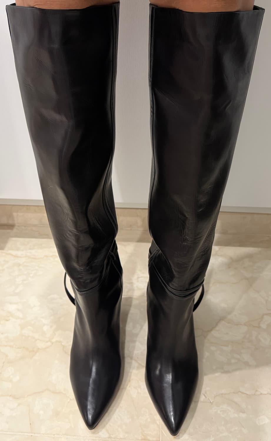 이자벨마랑 송아지 가죽 하네스 롱부츠 블랙 37 상품이미지2