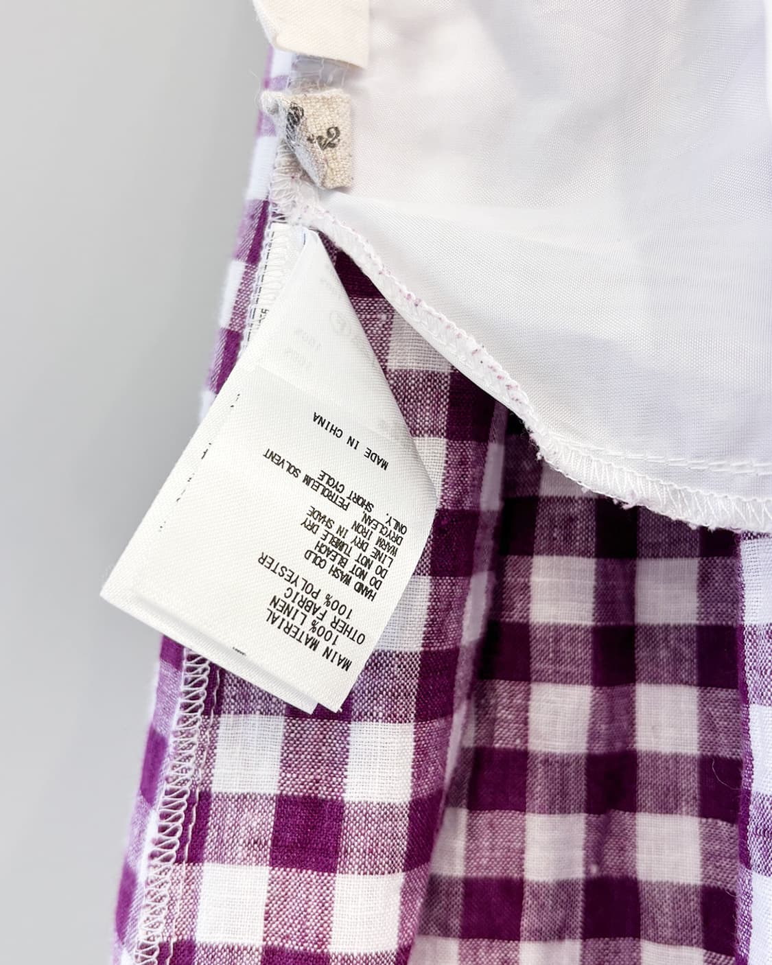 빈티지 퍼플 깅엄 체크 벌룬 스커트 상품이미지4