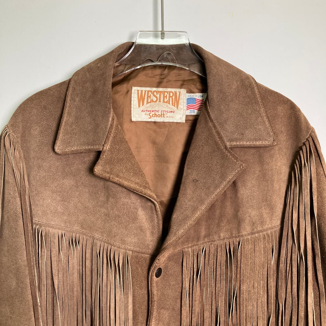 80's Schott 쇼트 웨스턴 프린지 스웨이드 자켓 38 상품이미지4