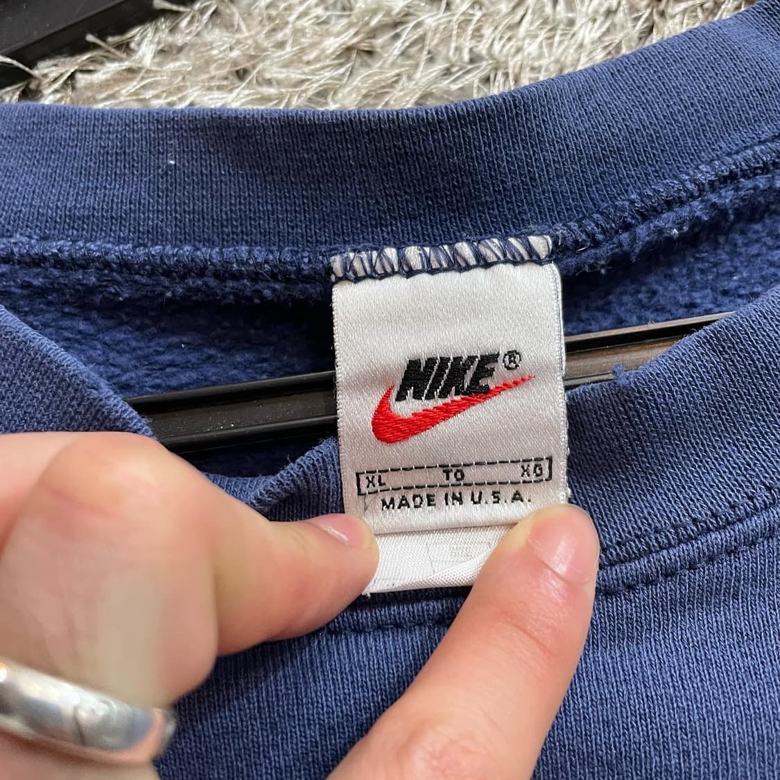90년대 USA 나이키 유니크 스우시 스웻셔츠 상품이미지7