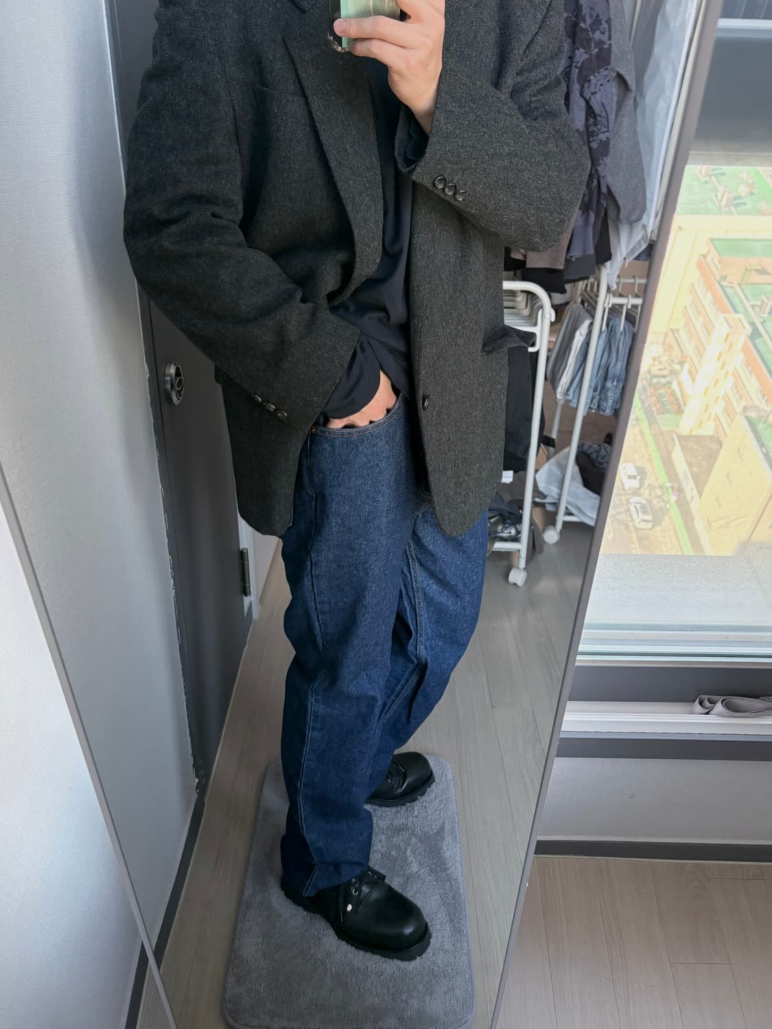 (33x32) 00s 리바이스 517 부츠컷 인디고 생지 데님 상품이미지1