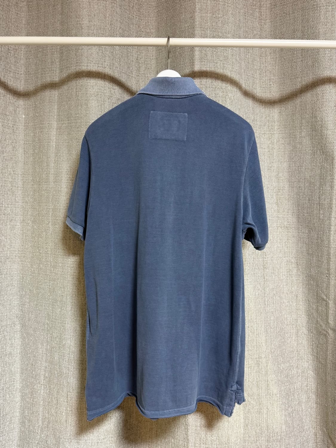 [L] ERL 스크립트 폴로 티셔츠 블루 상품이미지3