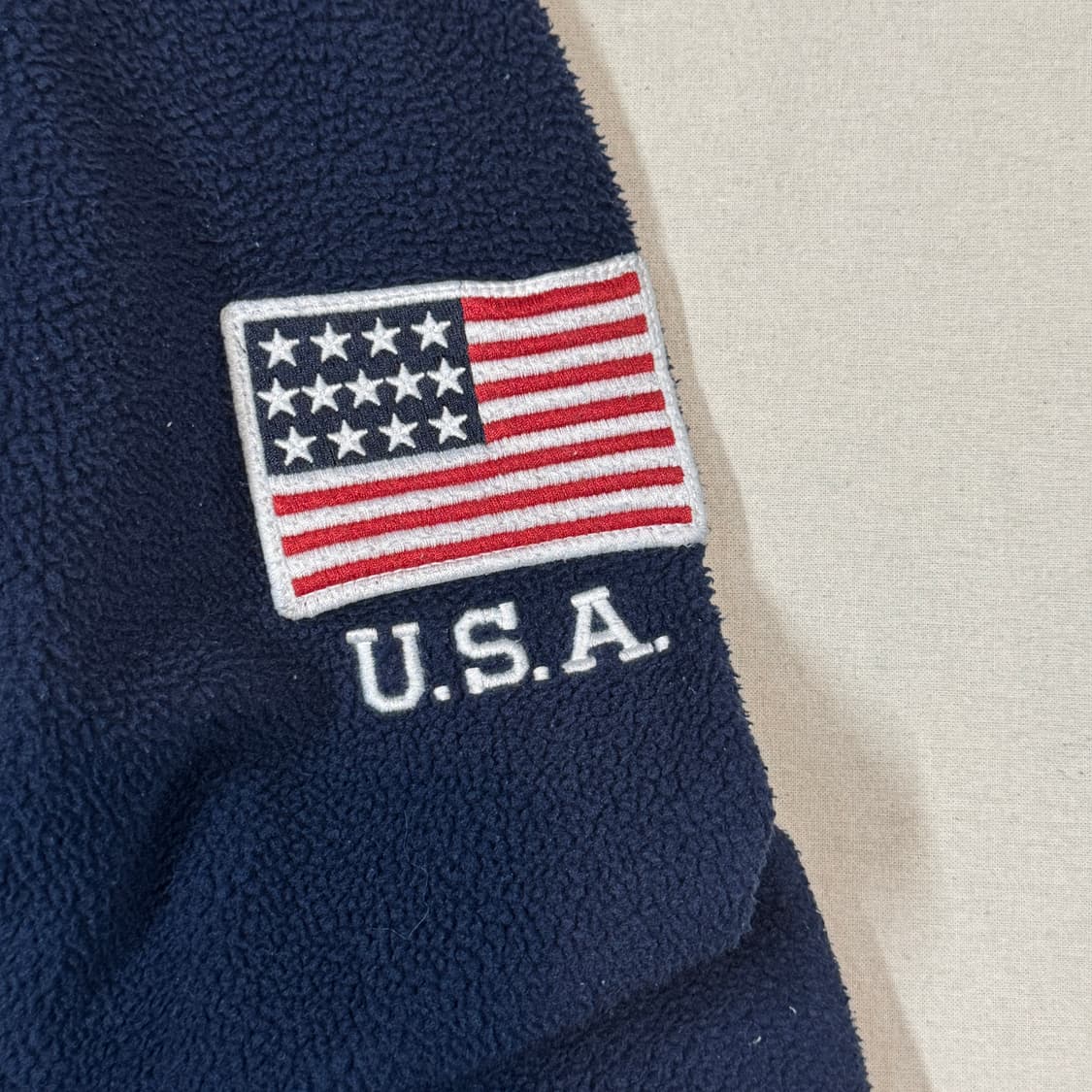 S) 폴로 랄프로렌 스펠로고 플리스 후드티 네이비 상품이미지5