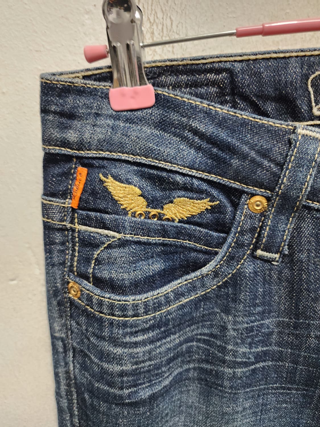 로빈슨진 백로고 부츠컷 벨바텀 데님 상품이미지5