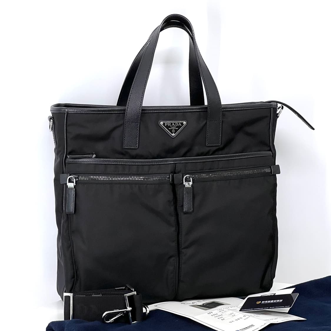 프라다 리나일론 삼각로고 토트백 & 숄더백 블랙 (2VG860) 상품이미지1