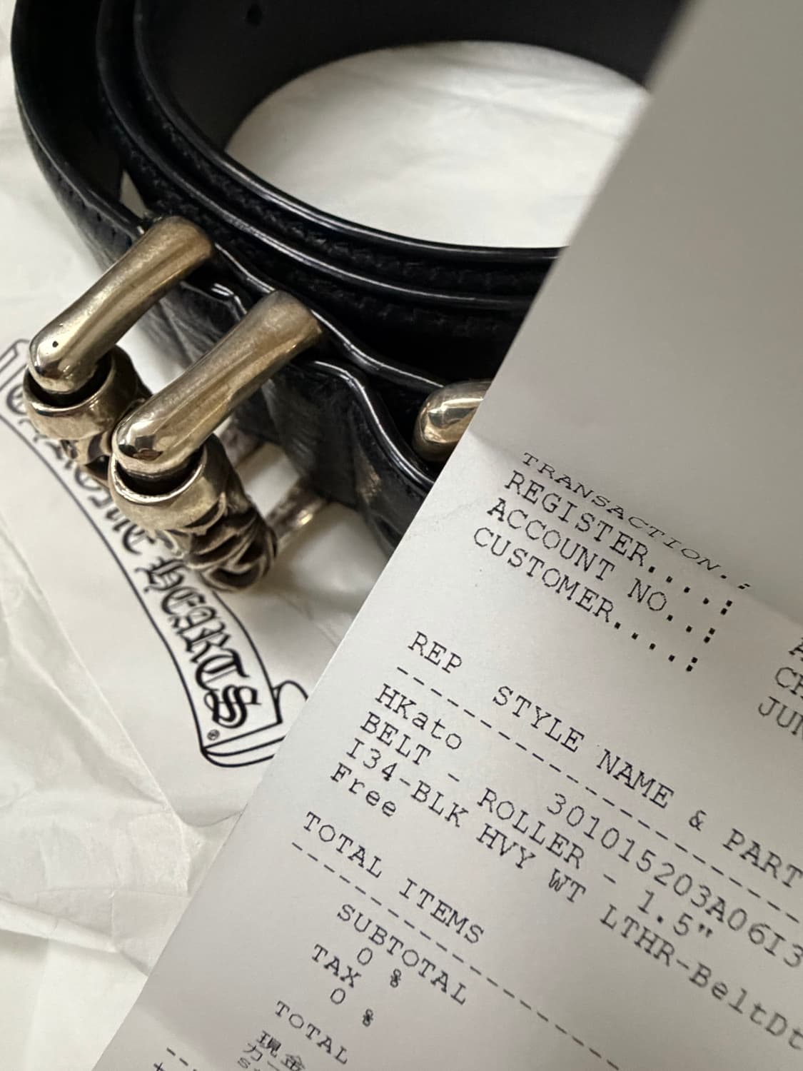 크롬하츠 롤러 벨트 34 새제품(1.5) 상품이미지3