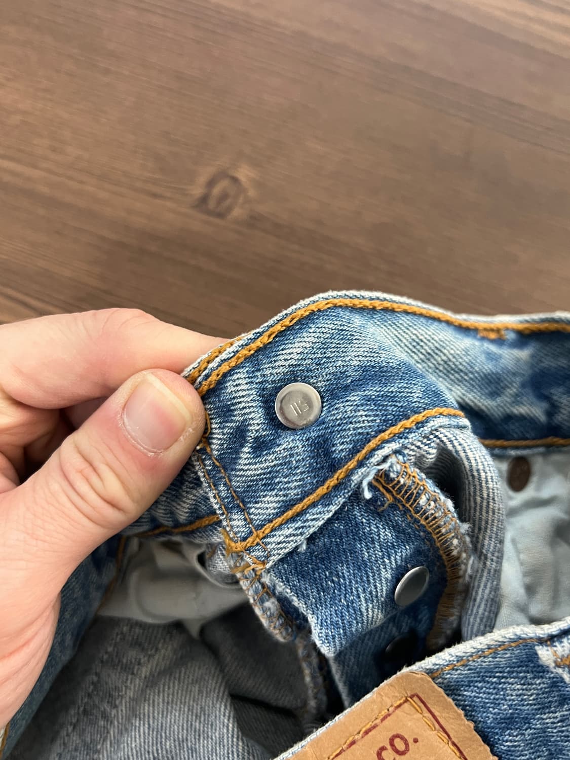 90s USA Levis 리바이스 501 스트레이트 연청 데님 팬츠 상품이미지6