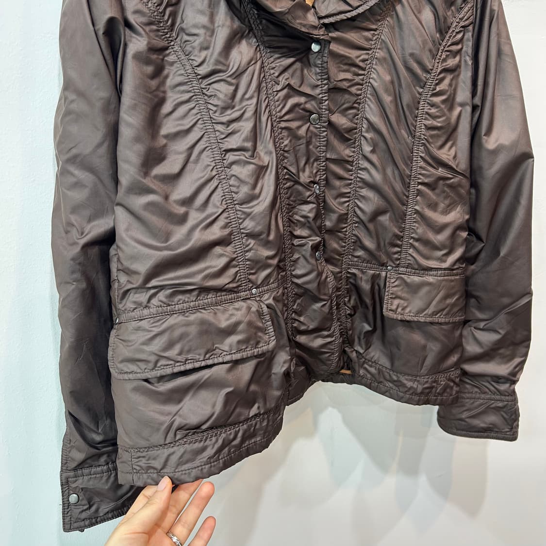 브라운 셔링 자켓 상품이미지3
