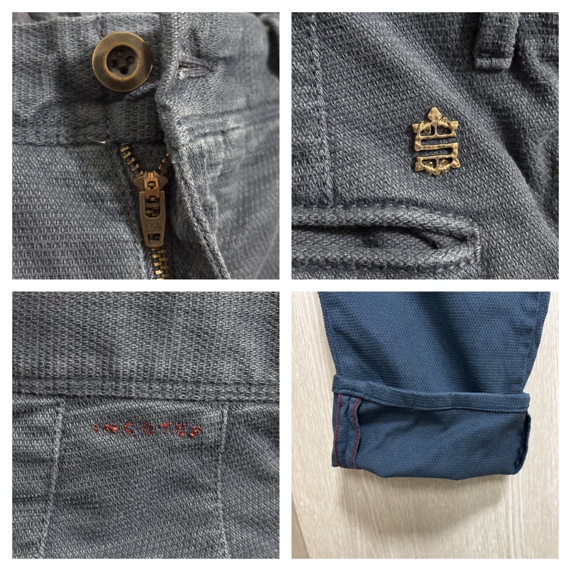 인코텍스 슬림핏 치노팬츠34"/멜란지네이비 상품이미지5