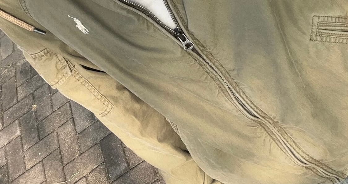 폴로 카키 후드집업 상품이미지1