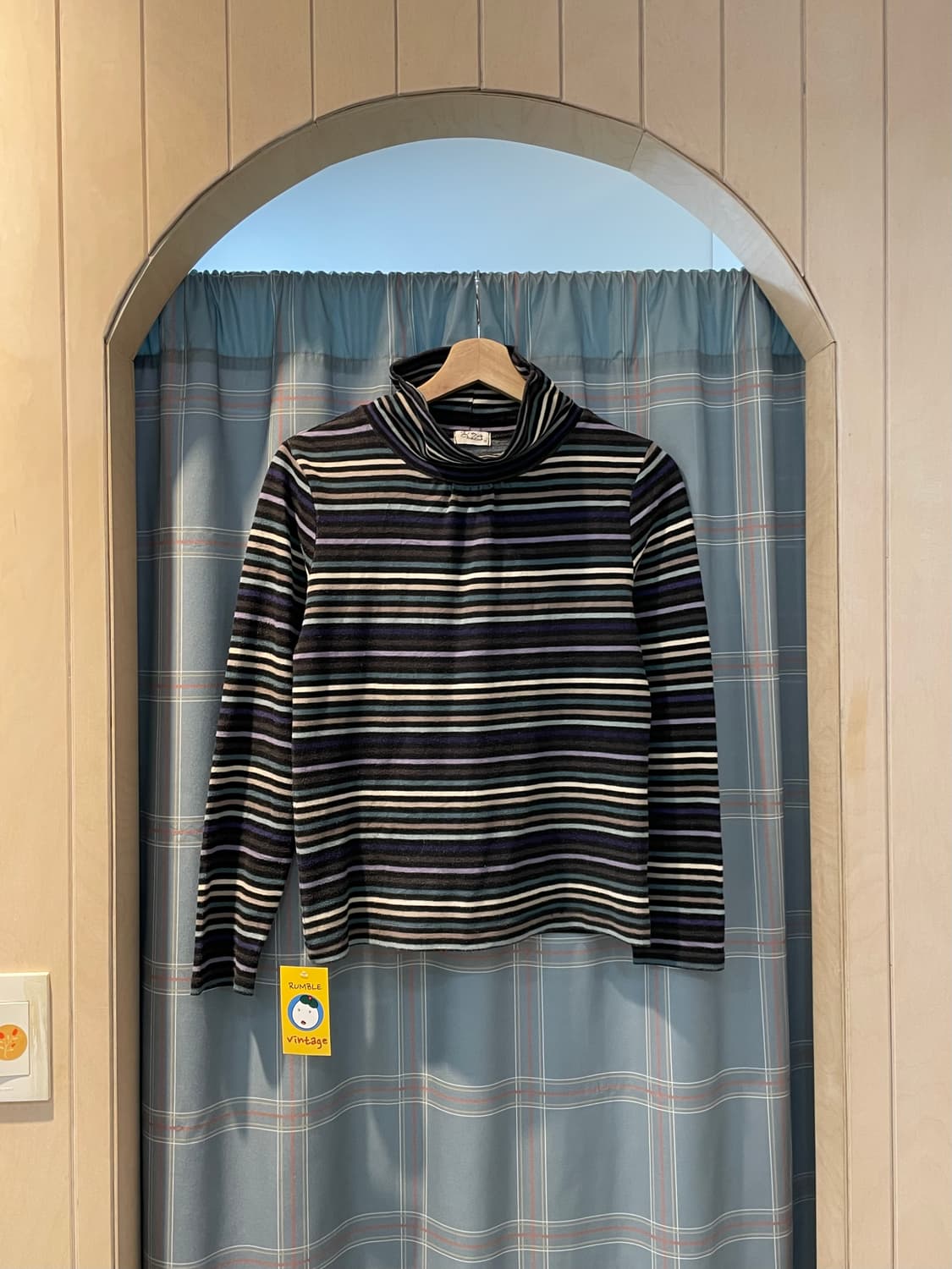 일본빈티지 스트라이프 셔링반폴라 상품이미지1