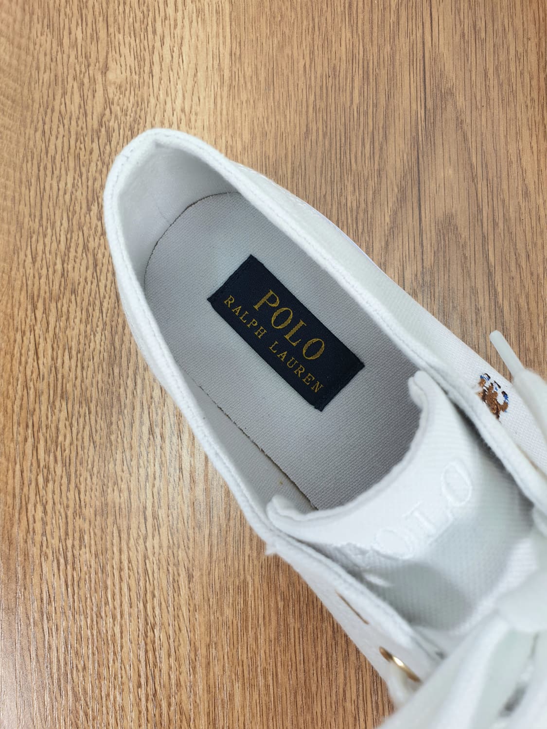 [240]폴로랄프로렌 화이트 캔버스 스니커즈 상품이미지8