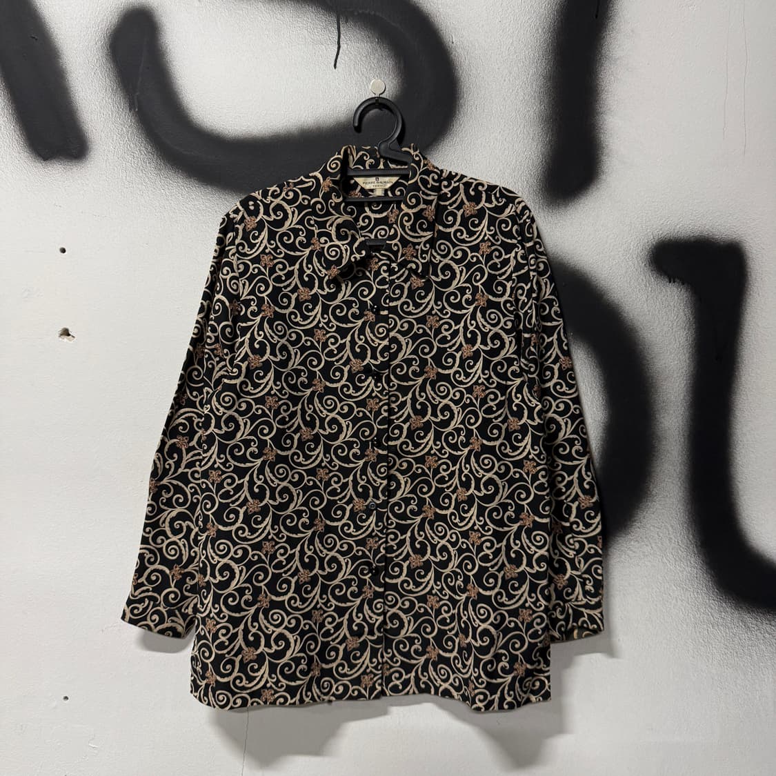 80-90s 피에르 발망 에스닉 바로크 풀 패턴 긴팔 셔츠 상품이미지1