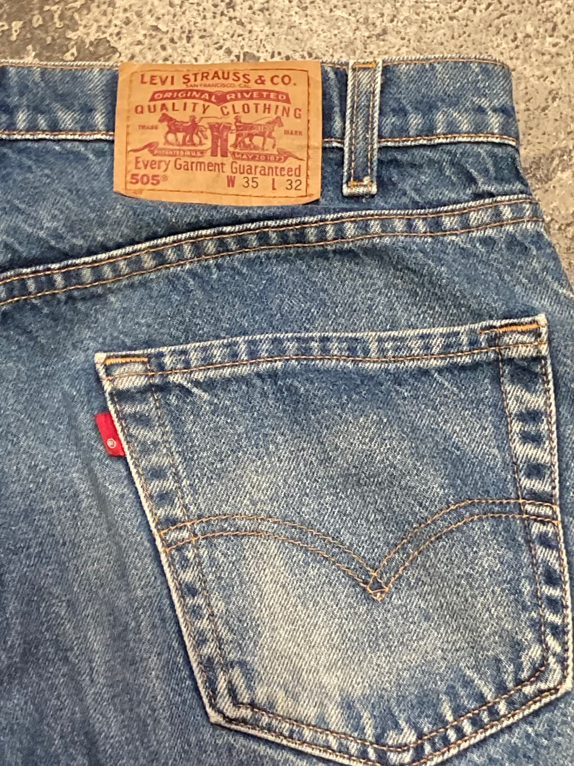 리바이스 90s USA메이드 505 청바지 35x32 상품이미지4