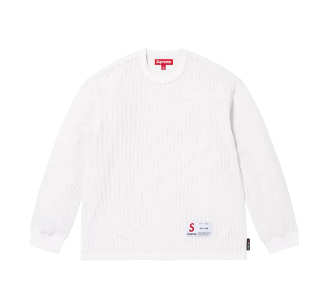슈프림 폴라텍 메쉬 롱슬리브 풋볼 탑 화이트 25ss 상품이미지1
