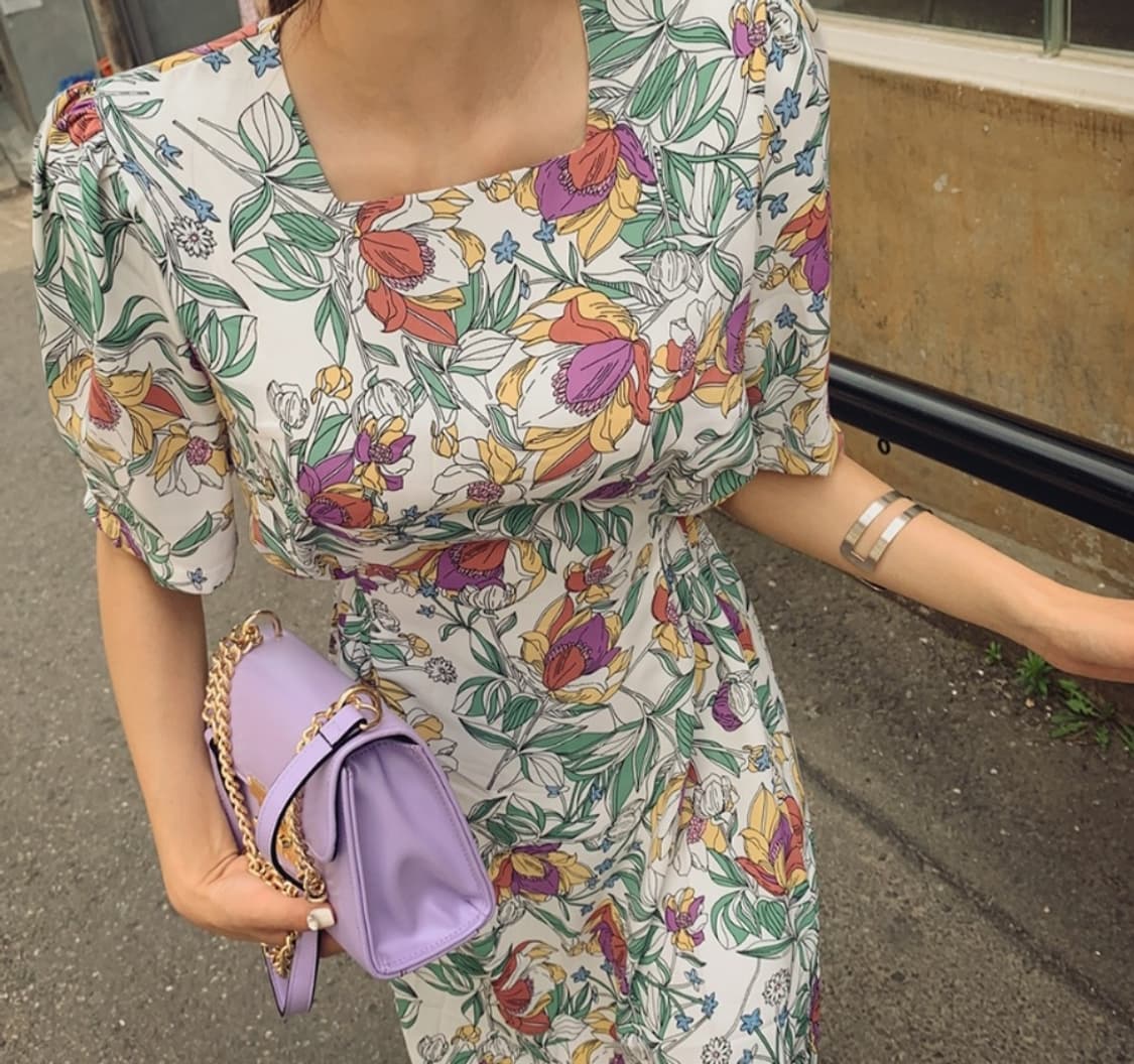 데얼쉬이즈 스퀘어넥 롱원피스 상품이미지1