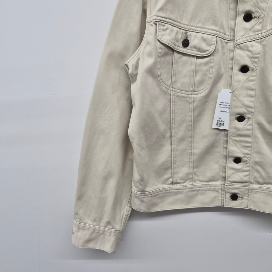 Lee 아이보리 데님 자켓 남성 XL 상품이미지6