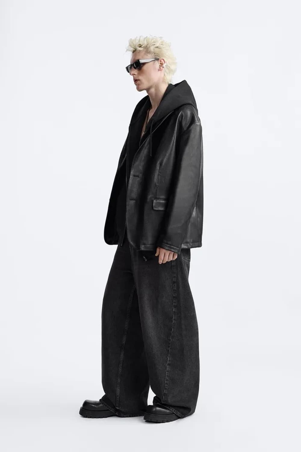 (새제품)자라 뉴욕에디션 페이크 레더 블레이저 L size 상품이미지9