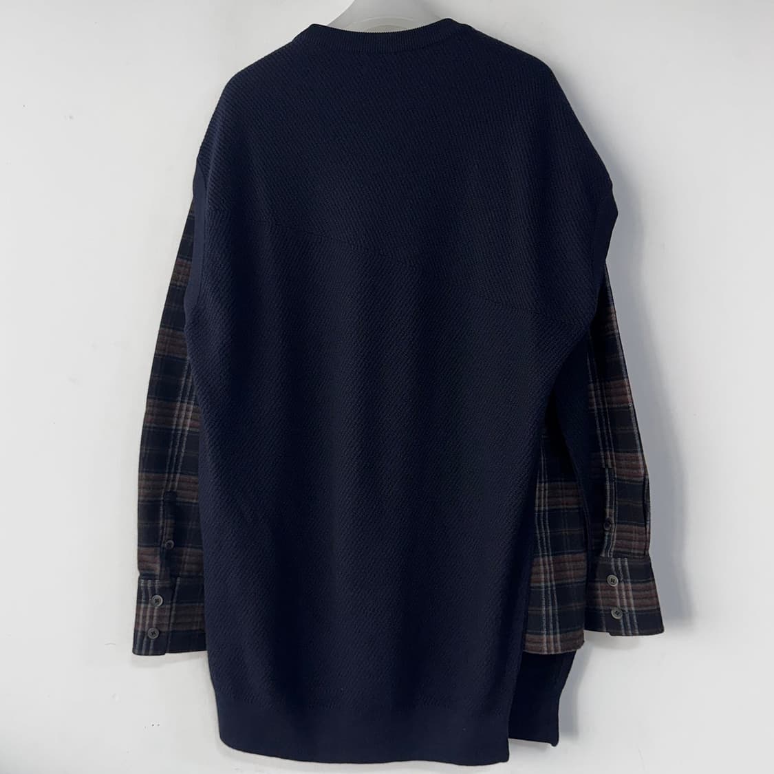 타임옴므 텍스처 블록 니트 셔츠 상품이미지4