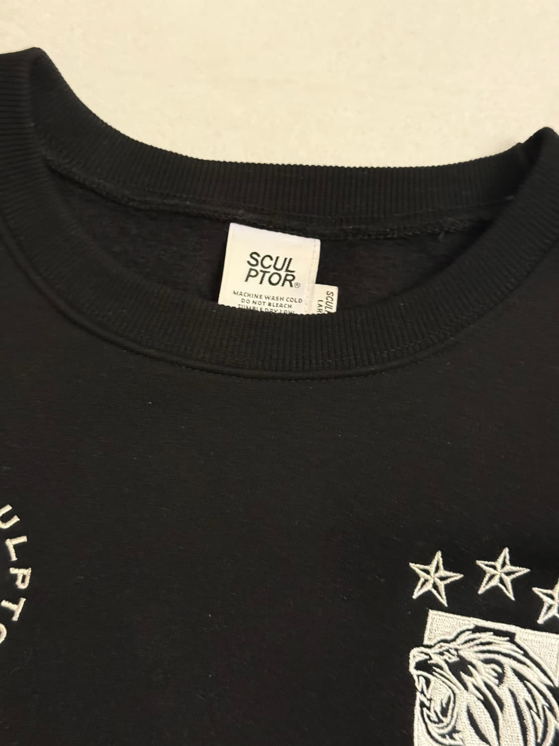 스컬프터 컬러 블록 맨투맨 블랙L 상품이미지3