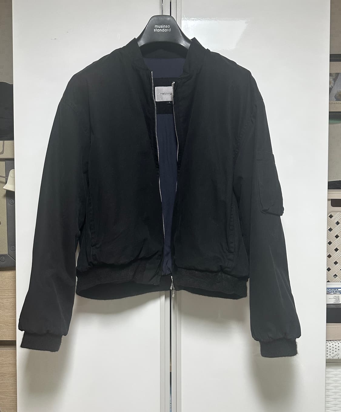 해칭룸 헤비 플라이트 자켓 블랙 2사이즈  상품이미지3