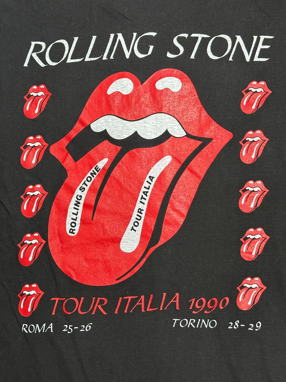 1990' Rolling stones Italia 투어 티셔츠 XXL 상품이미지4