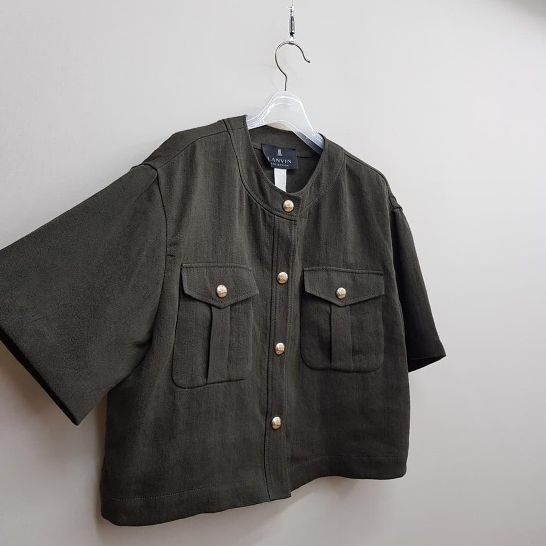 한섬 랑방 2023 린넨 크롭 자켓  88-98-165사이즈 상품이미지4