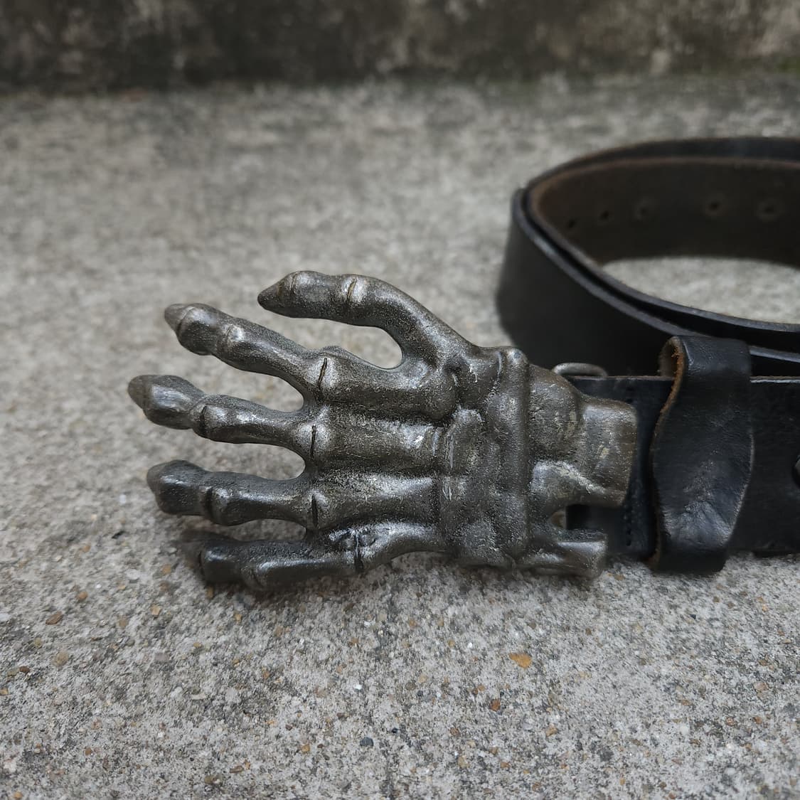 [OS]  ITALIAN CLUB 손 해골 소가죽 벨트 상품이미지2