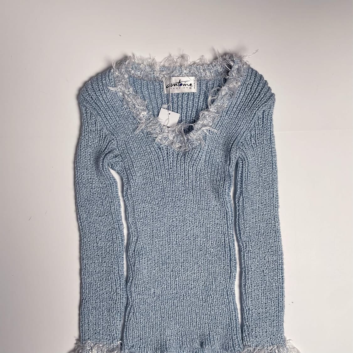 Antoine 화이트 퍼 포인트 니트 (france made)    상품이미지2