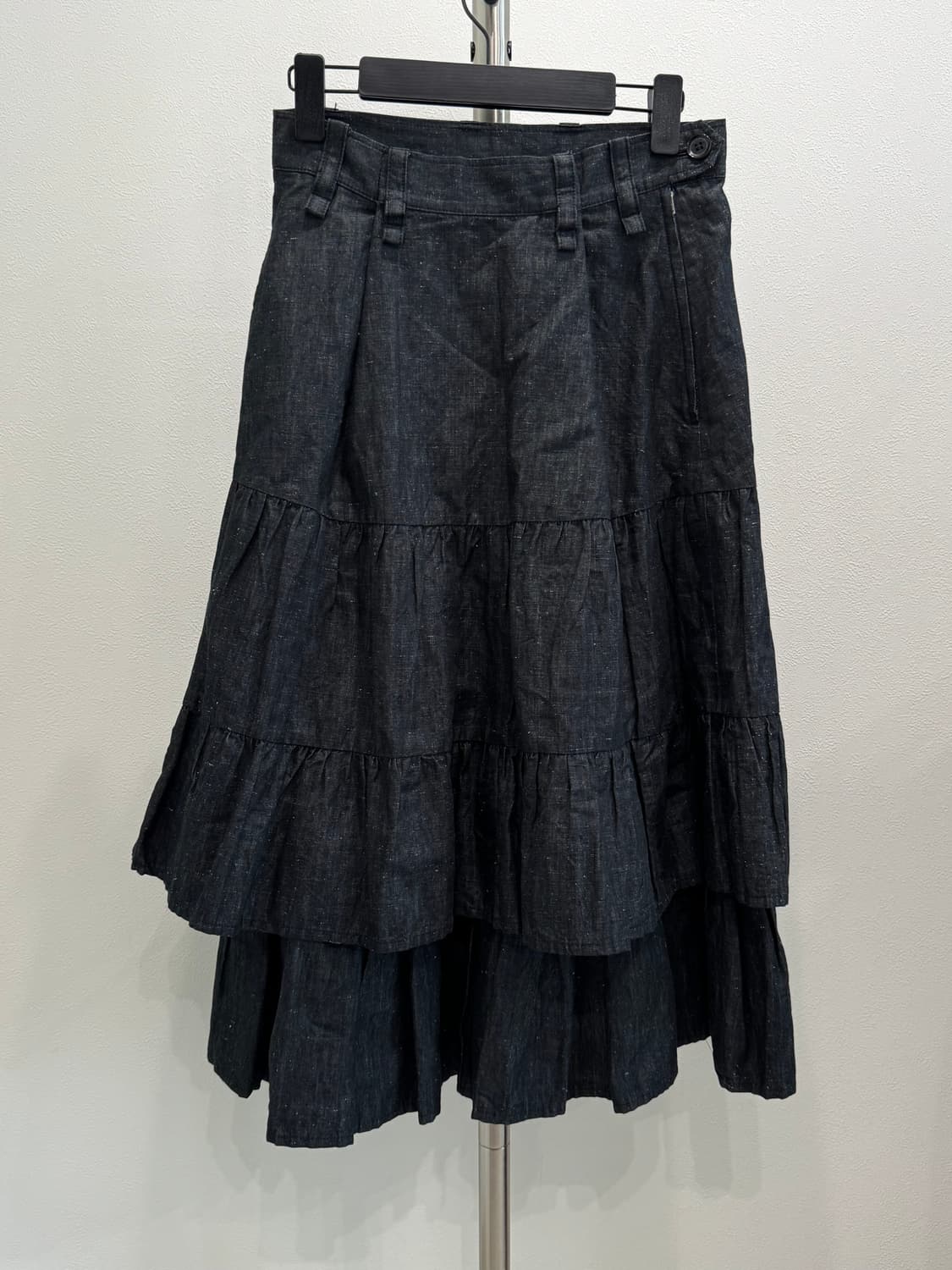 요지야마모토 개더 플레어드 롱스커트 상품이미지5