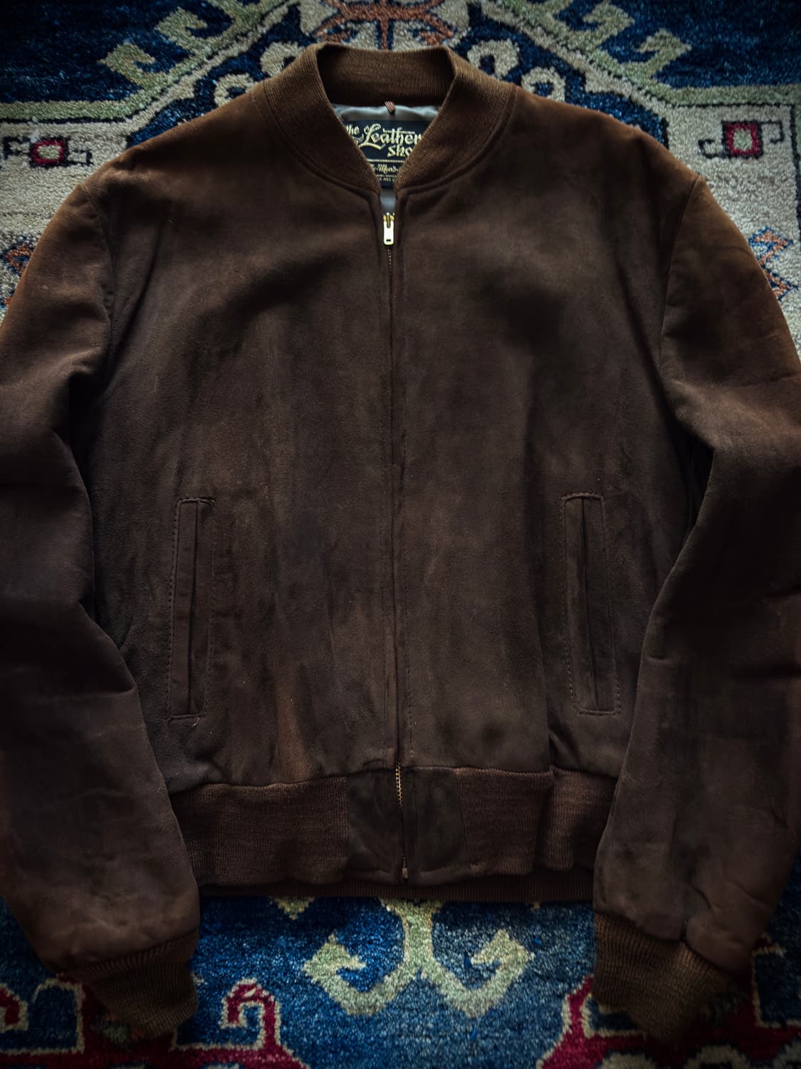 70s Sears Sun-Faded suede bomber Jacket 상품이미지3