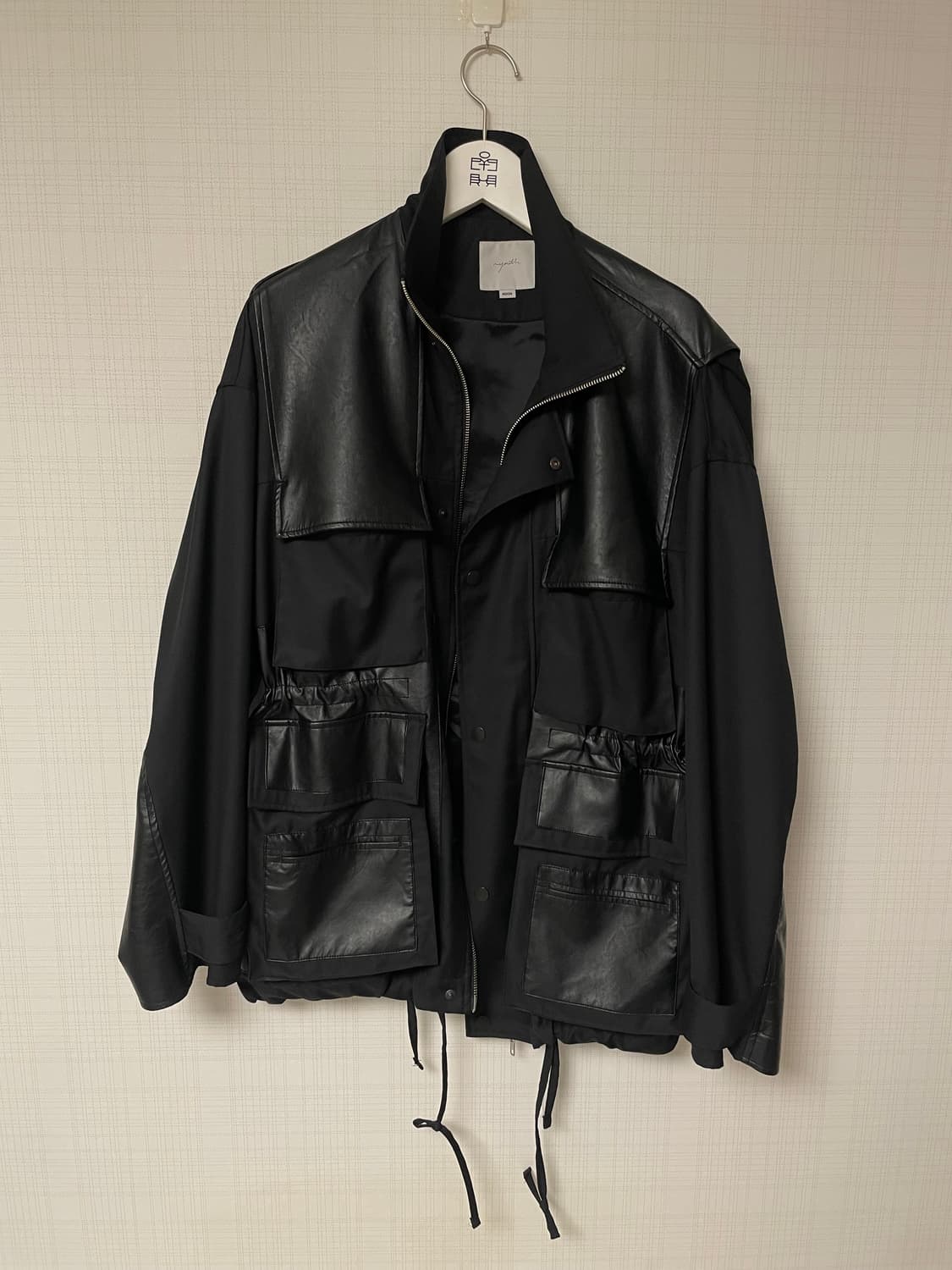 24ss 유스 패널 오버사이즈 필드 자켓 레더 상품이미지1