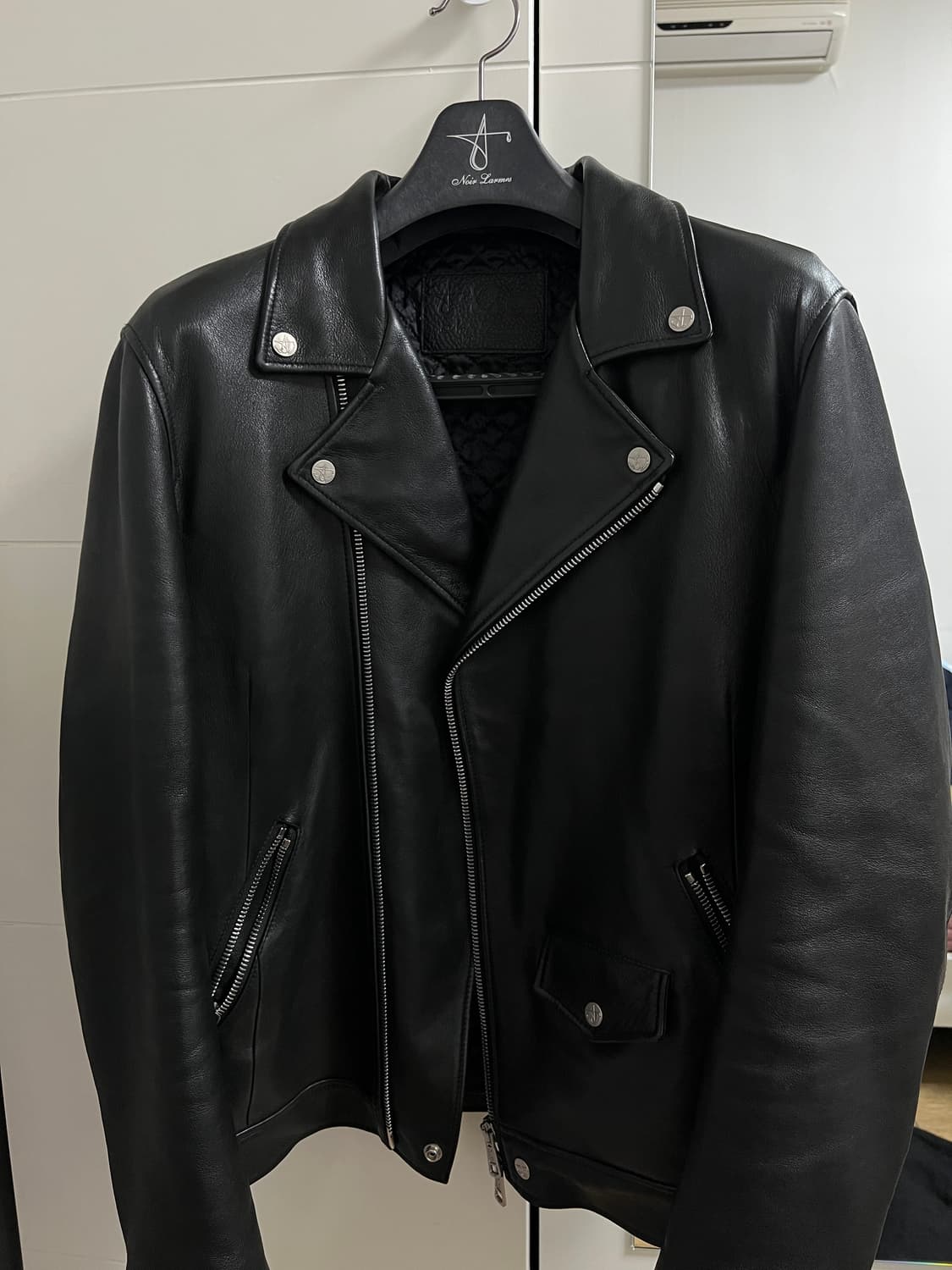 택포45) 느와르 라르메스 블랙라벨 램스킨 더블라이더 자켓 48 상품이미지1