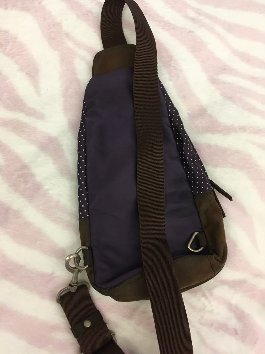 네이비 도트 돼지코 슬링백 헤이세이 모리걸 갸루 바디백 상품이미지2