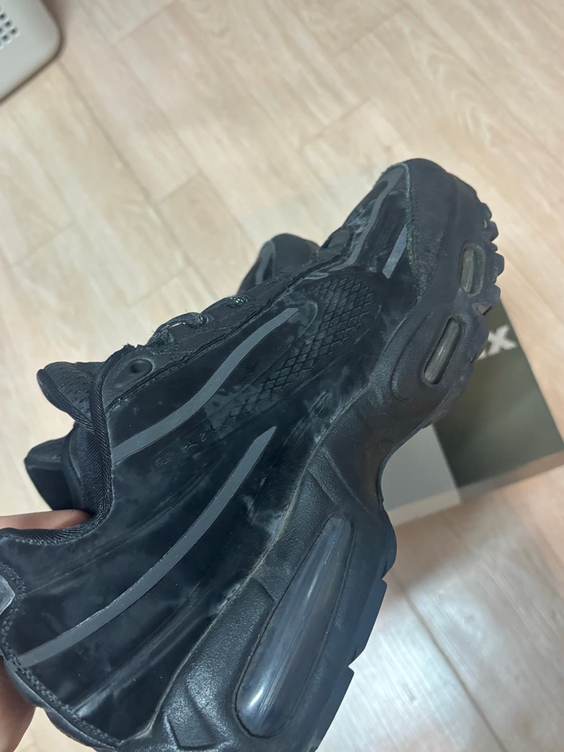 웍스아웃 에어맥스 95 블랙 260(박스O) 상품이미지2