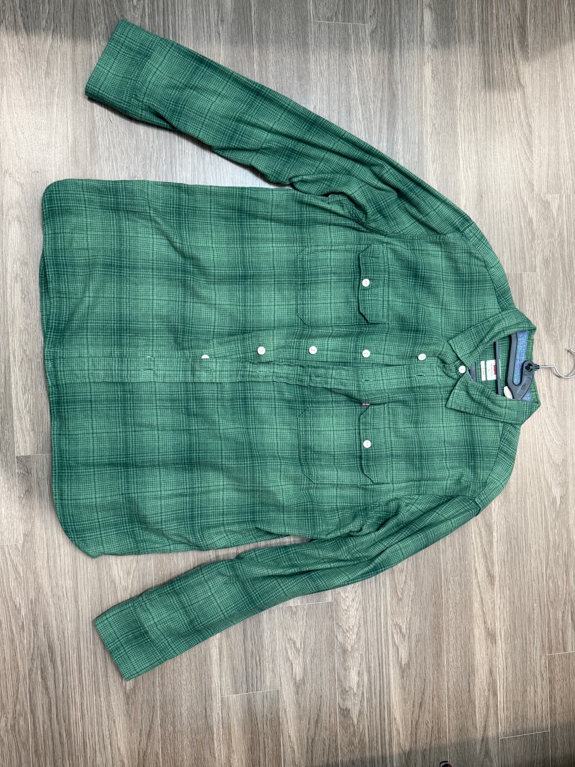 리바이스 플란넬 셔츠 L 그린 상품이미지1