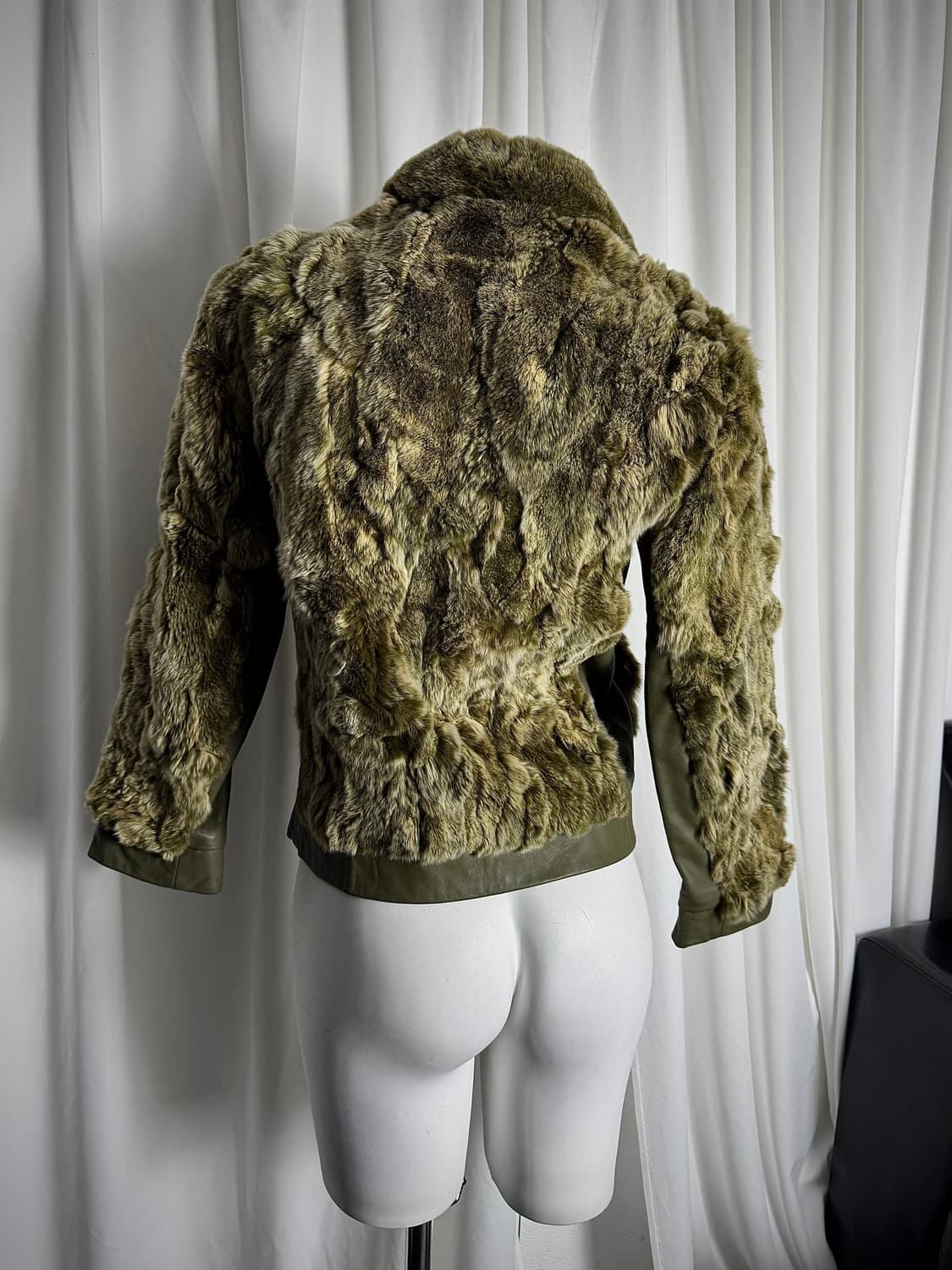 Green Rex rabbit fur jacket 상품이미지4