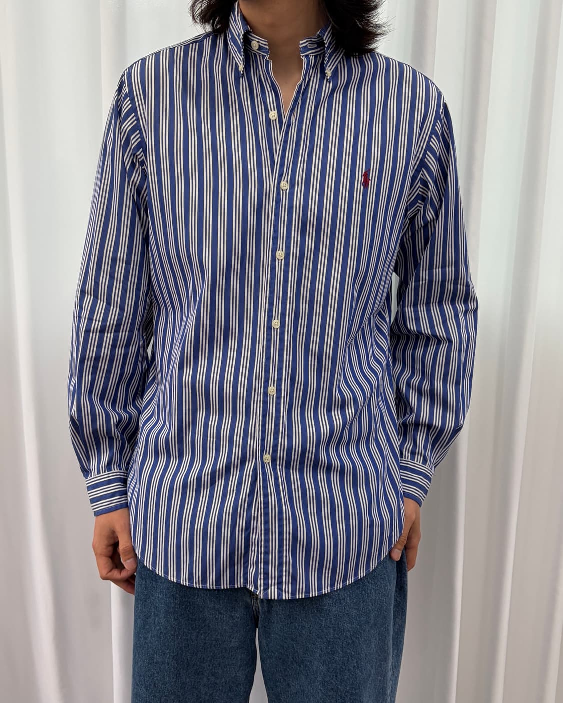 [M]폴로 랄프로렌 클래식핏 스트라이프 셔츠 상품이미지3