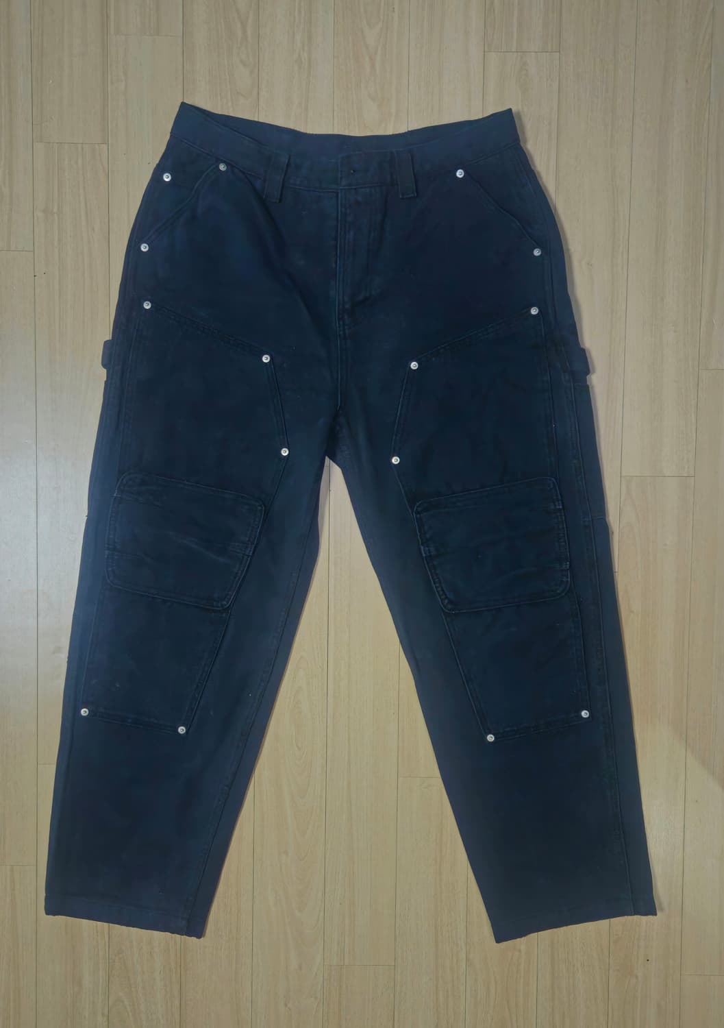 인세인개러지 더블니 워크팬츠 블랙 2 상품이미지1