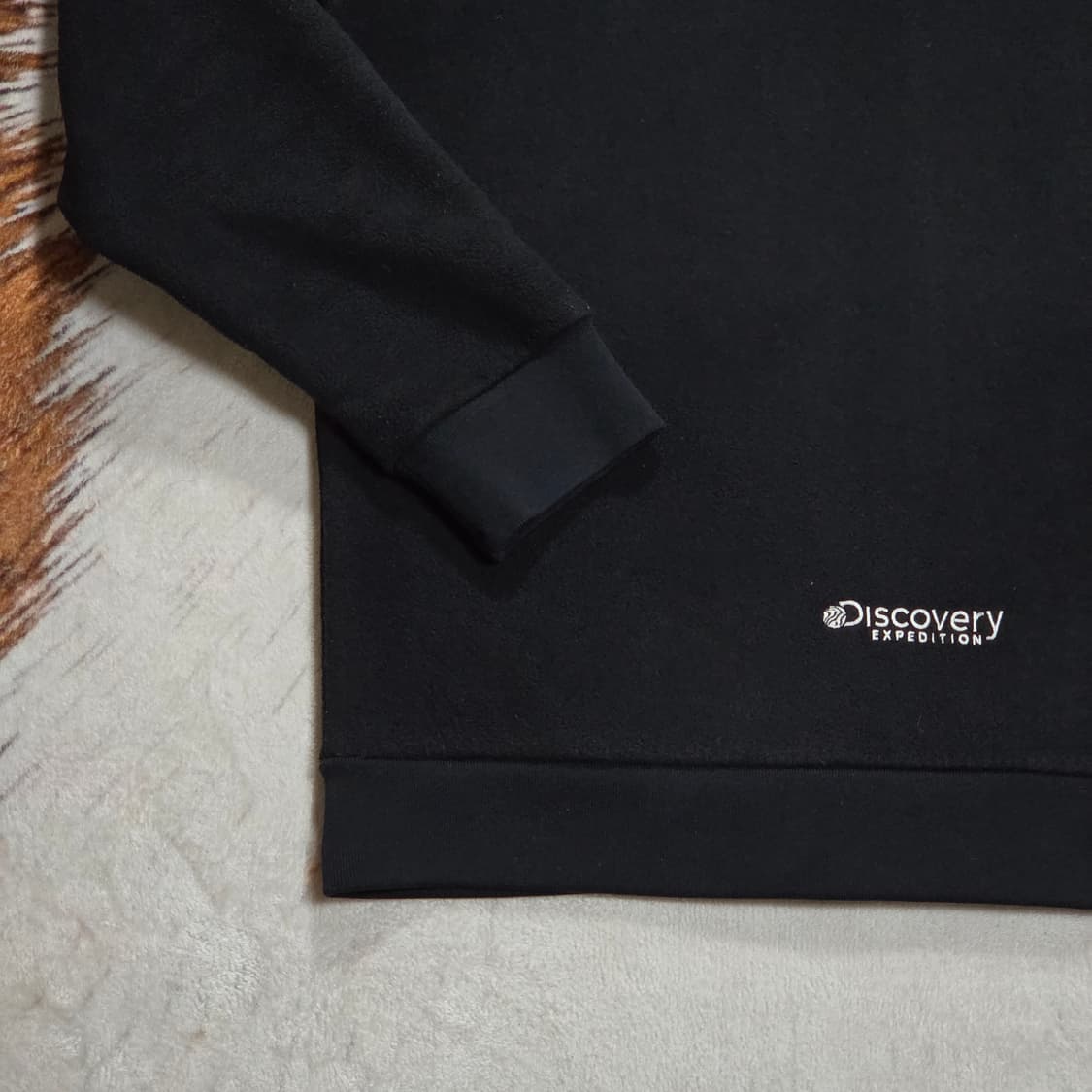 디스커버리 블랙 후리스 후드집업 상품이미지6