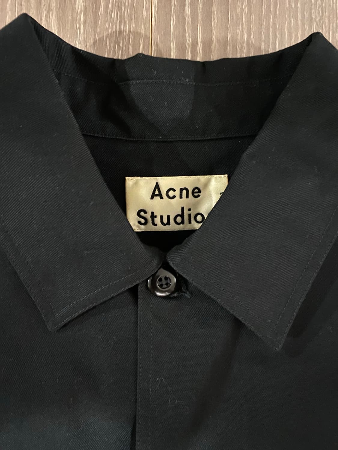 Acne studio 박스핏 자켓형 셔츠 블랙 48 상품이미지2