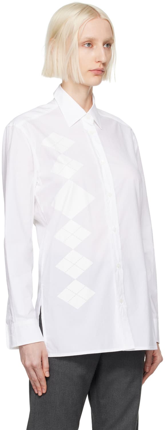 오픈와이와이 아가일 버튼 다운 셔츠 화이트 상품이미지2